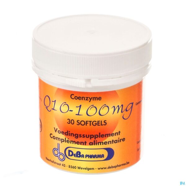 Packshot Q10 100mg Softgels 30 Deba