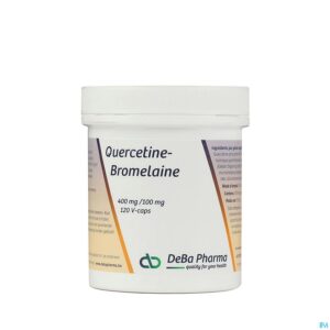 Packshot Quercetine Bromelaine Caps 120 Deba