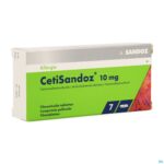 Packshot Cetisandoz Sandoz Comp 7 X 10mg