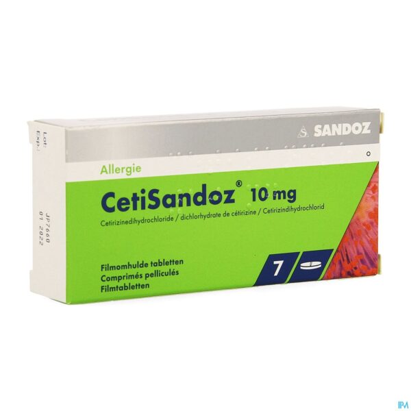 Packshot Cetisandoz Sandoz Comp 7 X 10mg