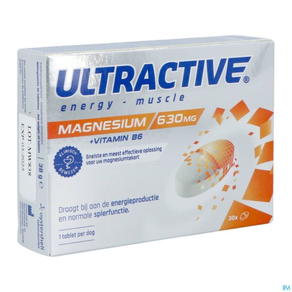Packshot Ultractive Magnesium 630mg Comp 30 Packshot Ultractive Magnesium 630mg Comp 30