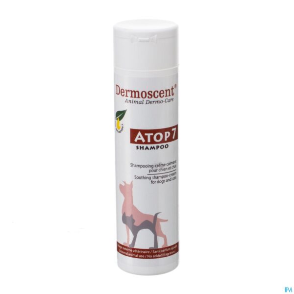 Packshot Dermoscent Atop 7 Shampoo Hond Kat Fl 200ml