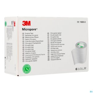 Packshot Micropore 3m Hechtpleister 50mmx9,14m Rol 6 1530