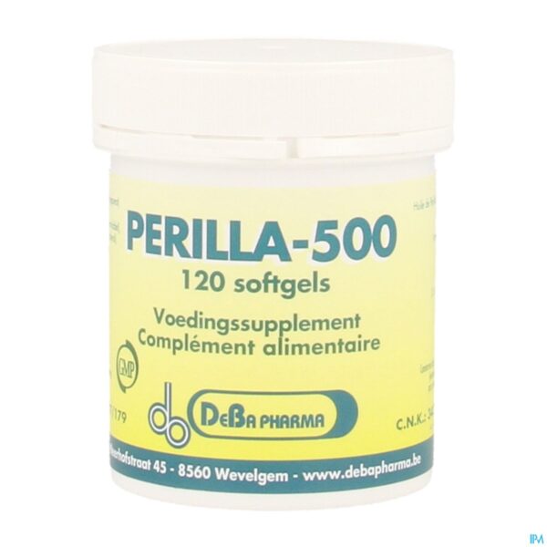 Packshot Perilla 500 Softgels 120 Deba