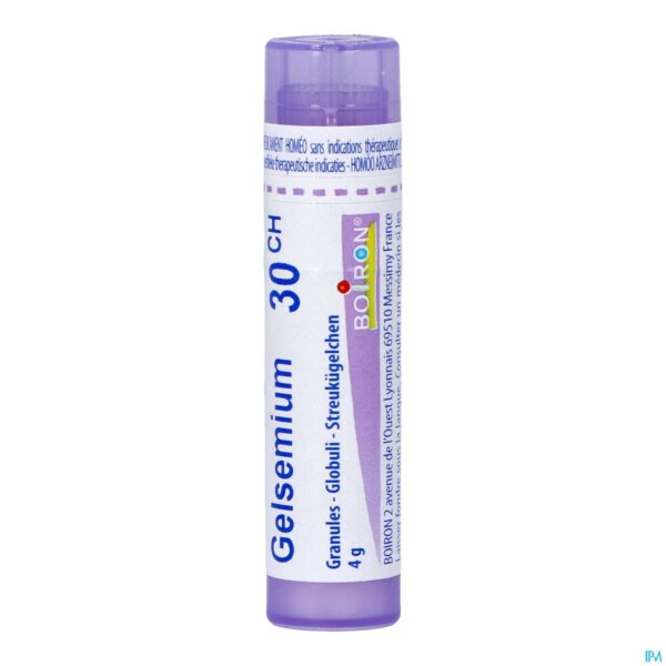 Packshot Gelsemium Sempervirens 30ch Gr 4g Boiron