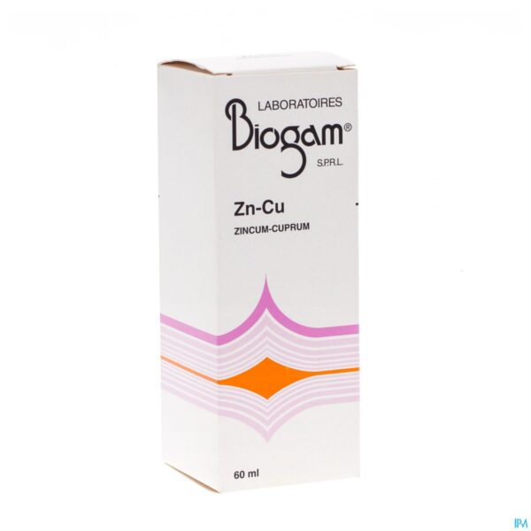 Packshot Biogam Zn-cu Fl 60ml