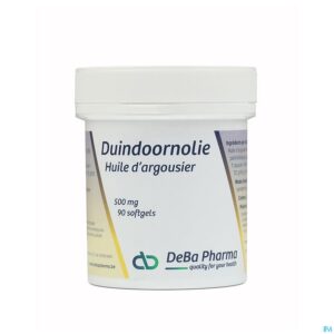 Packshot Duindoorn Olie Softgel 180x500mg Deba