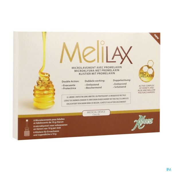 Packshot Melilax Microklysma 6x10g Aboca