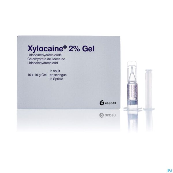 Productshot Xylocaine Gel Ser/spuit 10x10g 2%