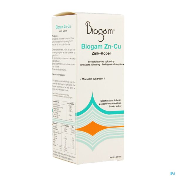 Packshot Biogam Zn-cu Fl 60ml