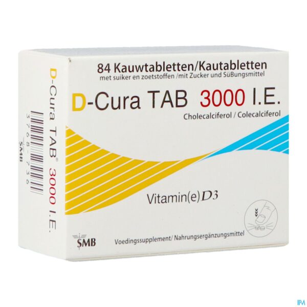 Packshot D-cura Tab 3000 Kauwtabletten 84