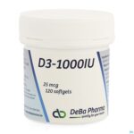 Packshot D3 1000iu Softgels 120 Deba