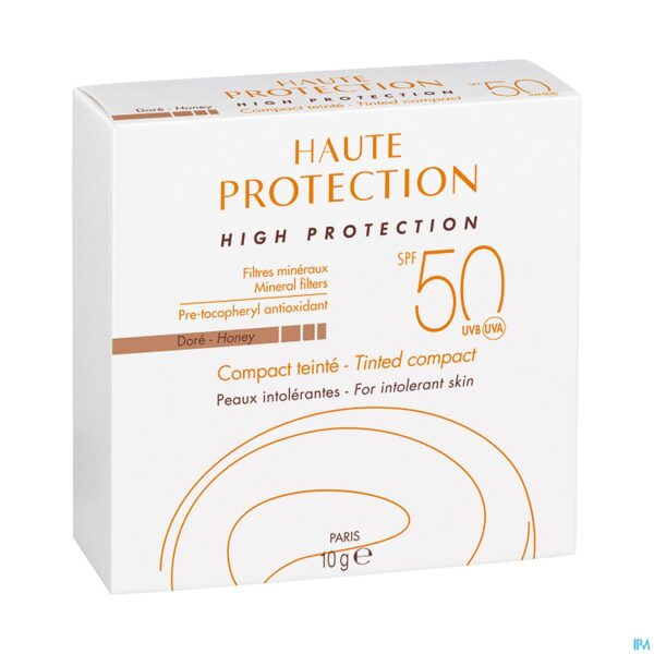 Packshot Avene Zon Compact Getint Spf50+ Goud 10g Packshot Avene Zon Compact Getint Spf50+ Goud 10g