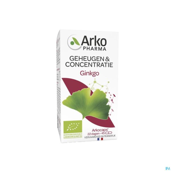 Packshot Arkocaps Ginkgo Bio Caps 45