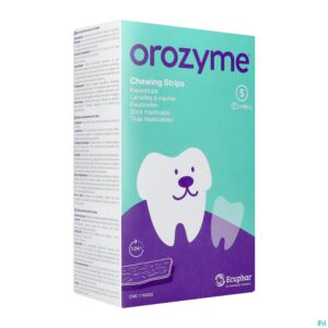 Packshot Orozyme Canine S Kauwstrips Enzym.hond <10kg 224g