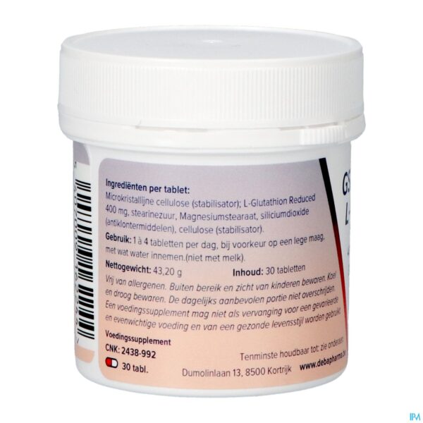 Packshot Reduced l-glutathion Comp 30 Deba