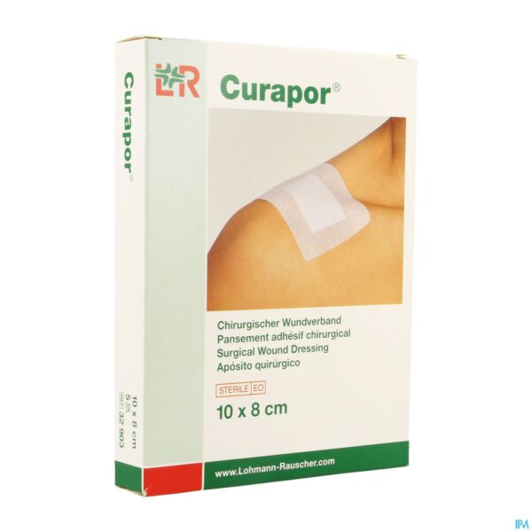Packshot Curapor Verb Chirurg. Steriel 10cmx 8cm 5 32903