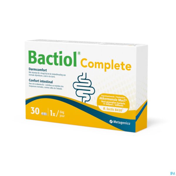 Packshot Bactiol Complete Caps 30 Metagenics