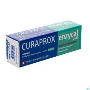Packshot Curaprox Enzycal 1450 Tandpasta Tube 75ml