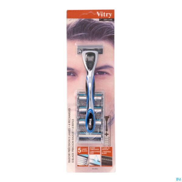 Packshot Scheermes Precisie 5 Meisjes + 4 Navullingen