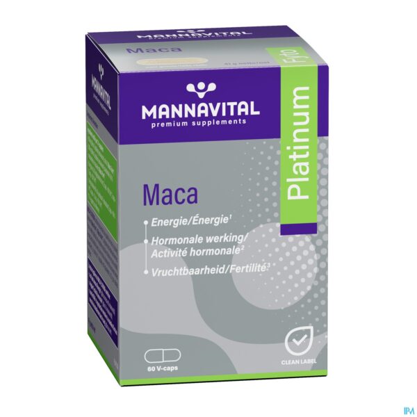 Packshot Mannavital Maca Platinum V-caps 60