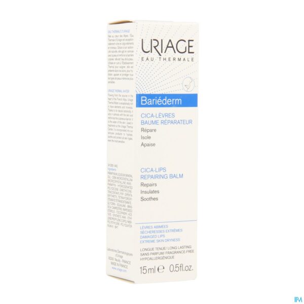 Packshot Uriage Bariederm Lippenbalsem Tube 15ml