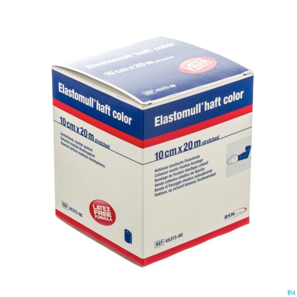 Packshot Elastomull Haft Latexvrij 10cmx20m Blauw 4537300