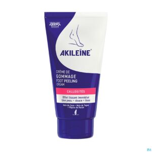 Packshot Akileine Blauw Voetcreme Peeling Tube 75ml 102050