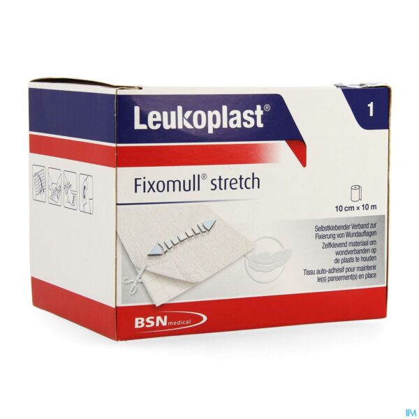 Packshot Fixomull Stretch 10cmx10m 1 Leukoplast