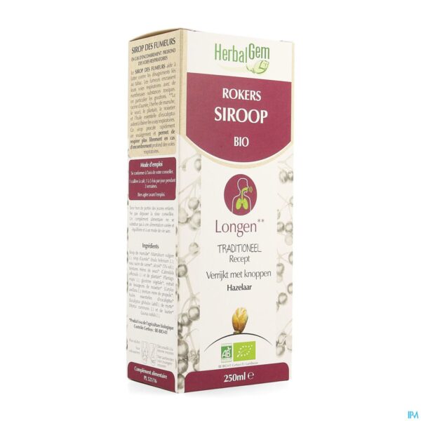Packshot Herbalgem Rokerssiroop 250ml
