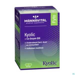 Packshot Mannavital Kyolic + Co-enzym Q10 Caps 60