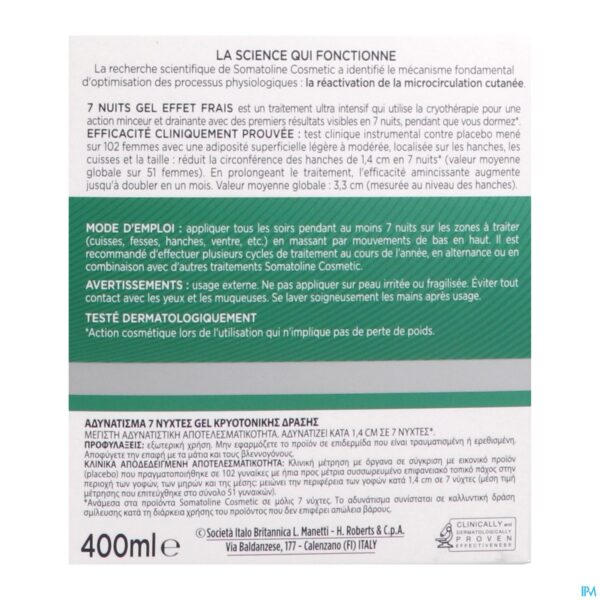 Packshot Somatoline Cosm. Afslank. 7 Nachten Gel 400ml