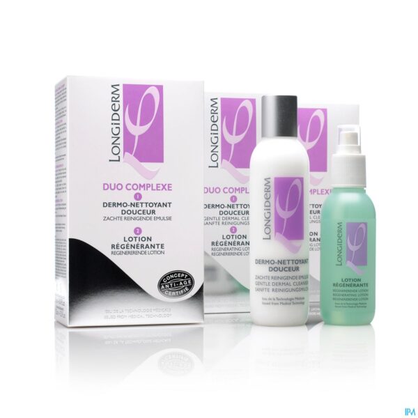 Packshot Longiderm Duo Complex Lotion 125ml+rein.melk 200ml