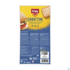 Packshot Schar Ciabatta Glutenvrij 200g 6593 Revogan