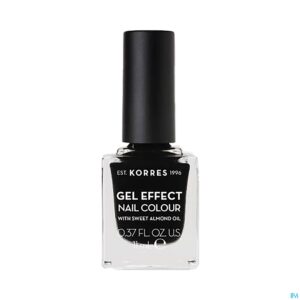 Packshot Korres Km Gel Effect Nail 100 Black 11ml