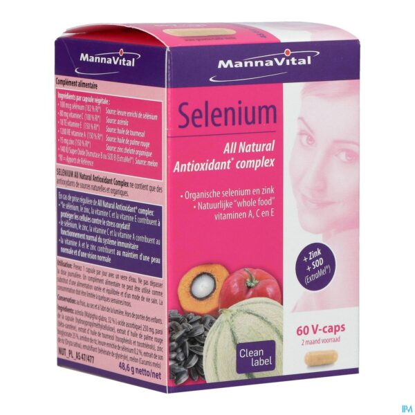 Packshot Mannavital Selenium Nf V-caps 60