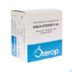 Packshot Aqua Sterop Pour Inj Solvens Amp 100 X 5ml