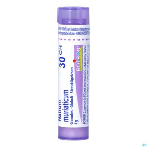 Packshot Natrum Muriaticum 30ch Gr 4g Boiron