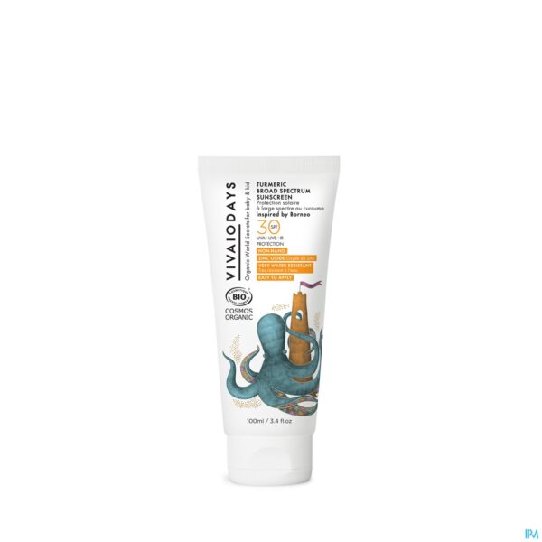Packshot Vivaiodays Zonnebescherming Ip30 Kurkuma 100ml Packshot Vivaiodays Zonnebescherming Ip30 Kurkuma 100ml