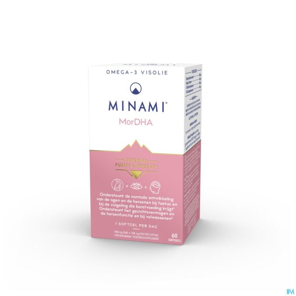 Packshot Minami Mor Dha Citroensmaak Caps 60x500mg