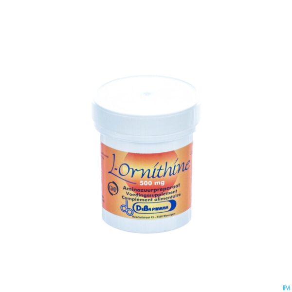 Packshot l-ornithine Caps 60x500mg Deba