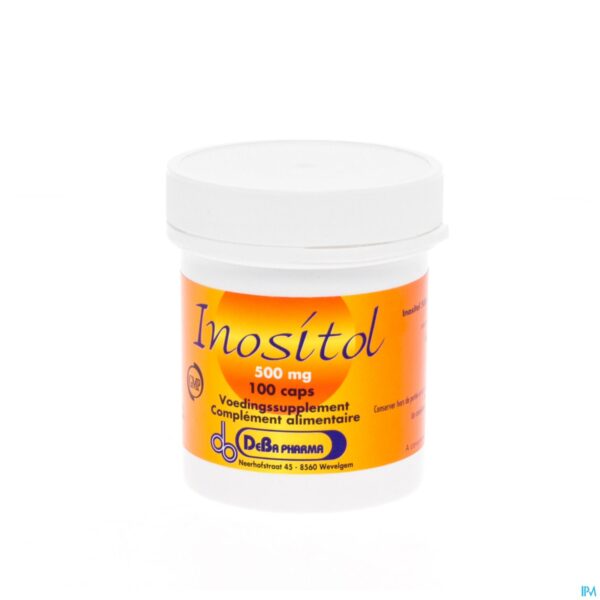 Packshot Inositol 500mg Caps 100 Deba