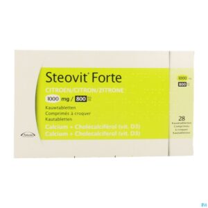 Packshot Steovit Forte 1000mg/800ie Kauwtabl 28