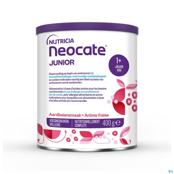 Packshot Neocate Junior Aardbei 400g