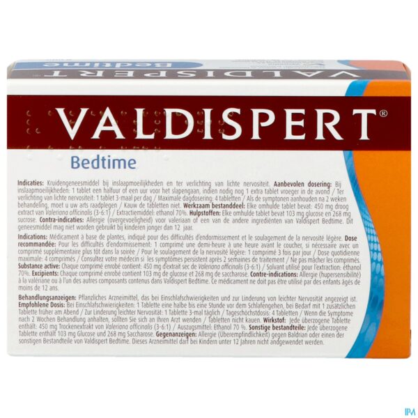 Packshot Valdispert Bedtime Omhulde Tabl 40