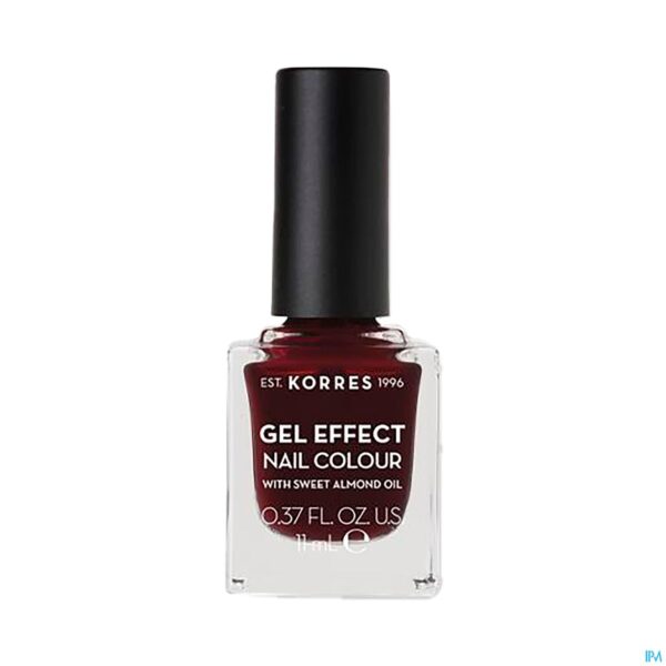 Packshot Korres Km Gel Effect Nail 57 Burgundy Red 11ml