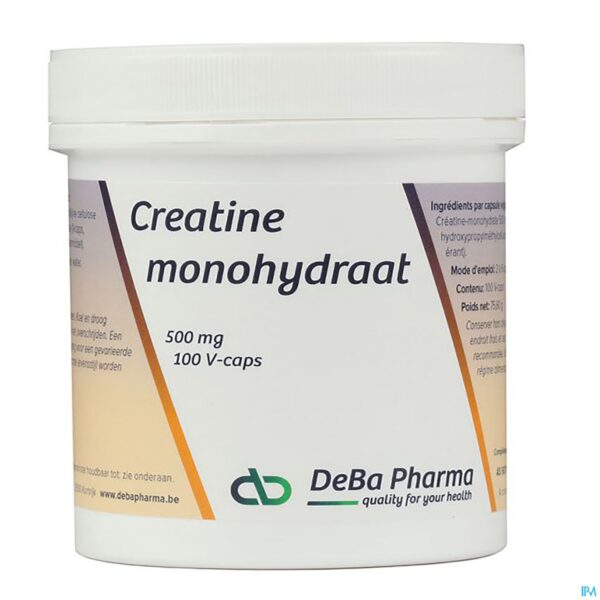 Packshot Creatine Monohydraat Caps 100x500mg Deba