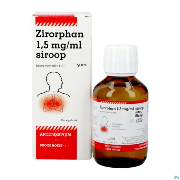 Productshot Zirorphan 7,5mg/5ml Sir 150ml