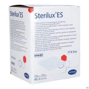 Packshot Hartmann Sterilux Es 7,5x7,5cm 8l. St. 40x3 P/s
