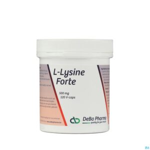 Packshot l-lysine Forte Caps 120 Deba
